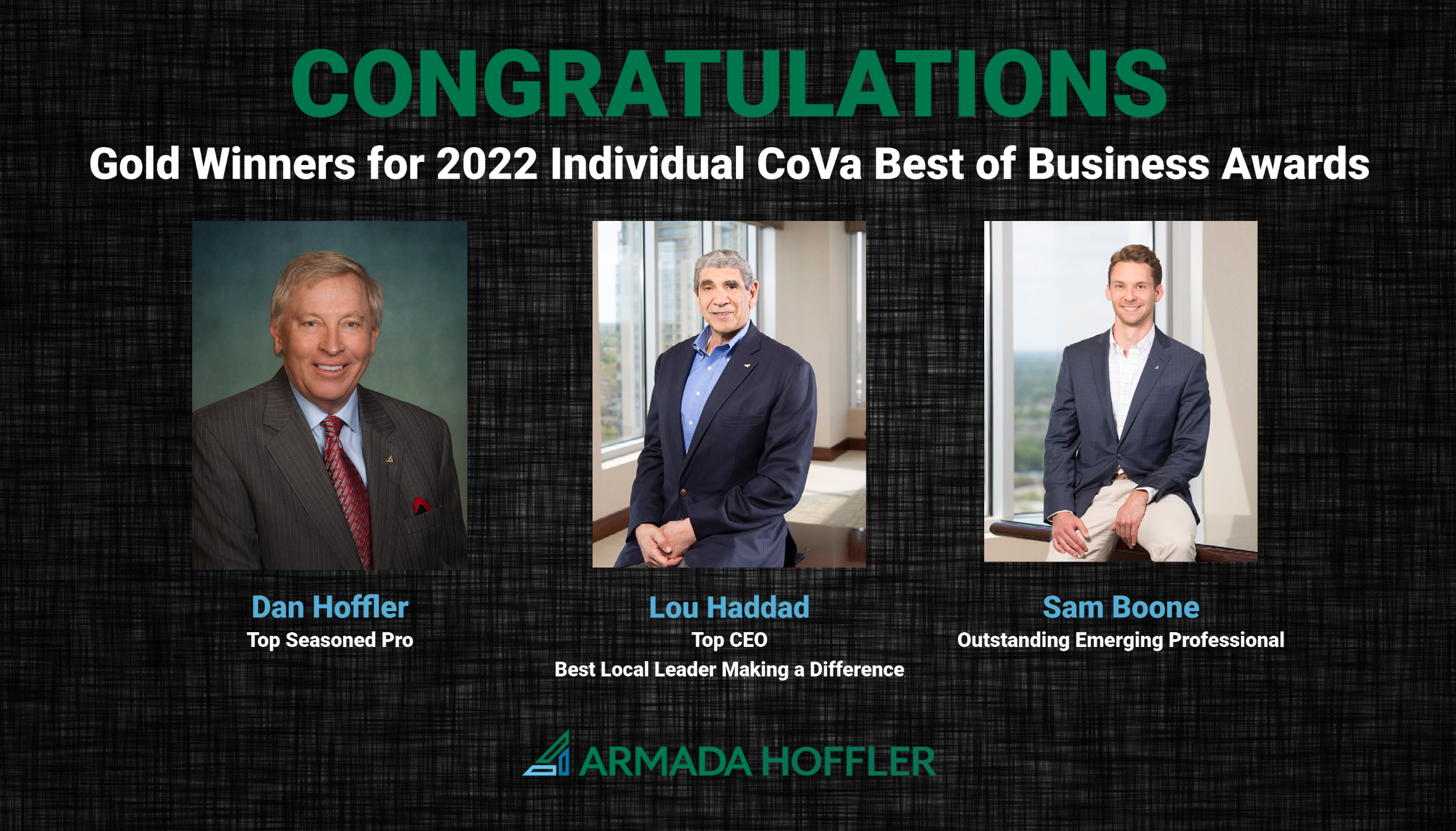 Armada Hoffler Wins CoVa Best of Business Awards Armada Hoffler